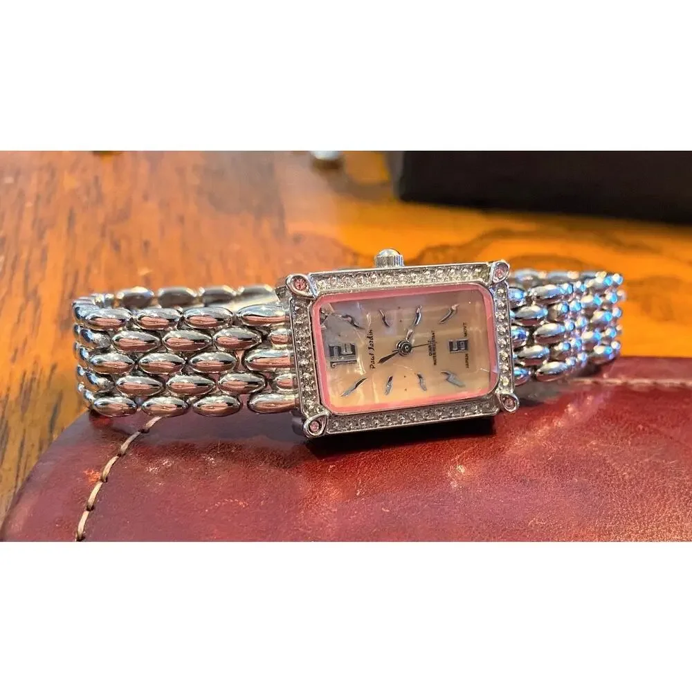 Women's 20mm Silver Tone Paul Jardin Watch, Faceted Crystal